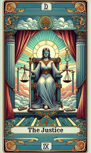 Justice tarot card