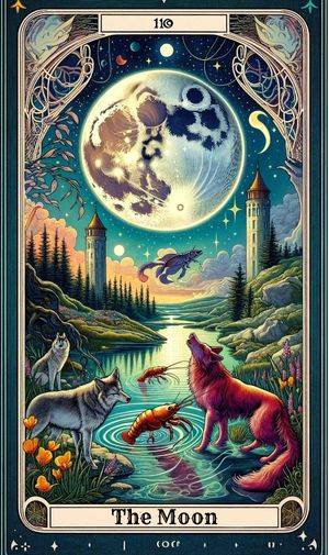 Moon tarot card