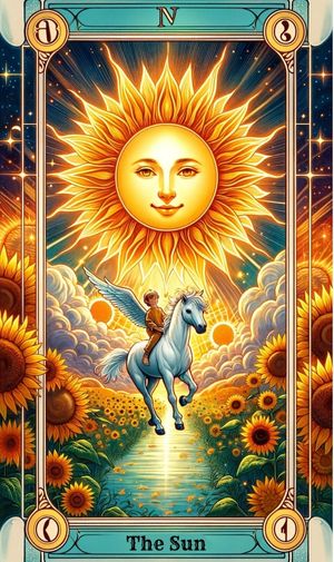 Sun tarot card