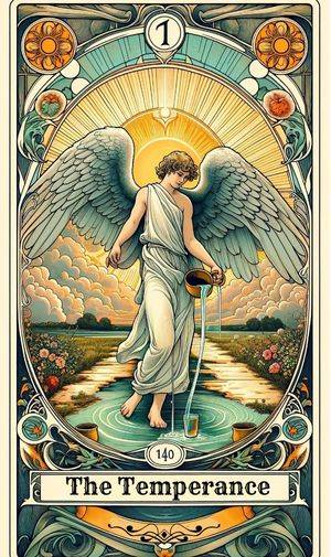 Temperance tarot card